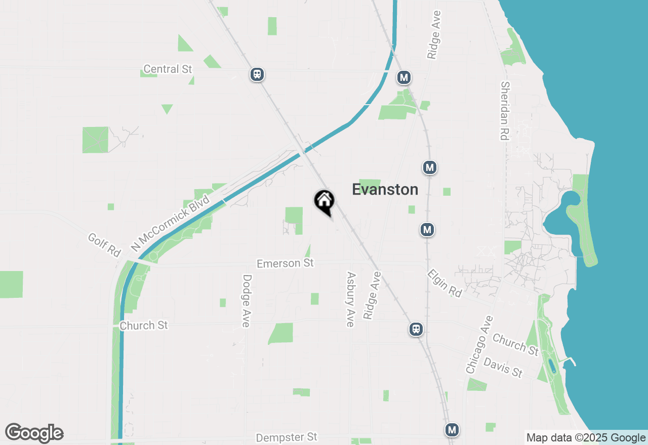 Map of 2017 Jackson Avenue, Evanston, IL 60201