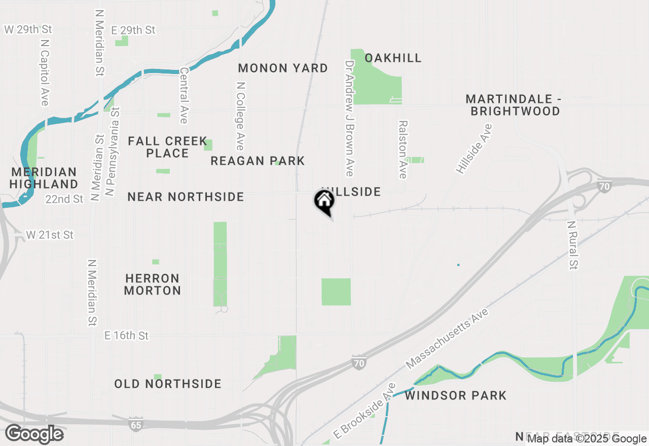 Map of 2065 Yandes Street, Indianapolis, IN 46202