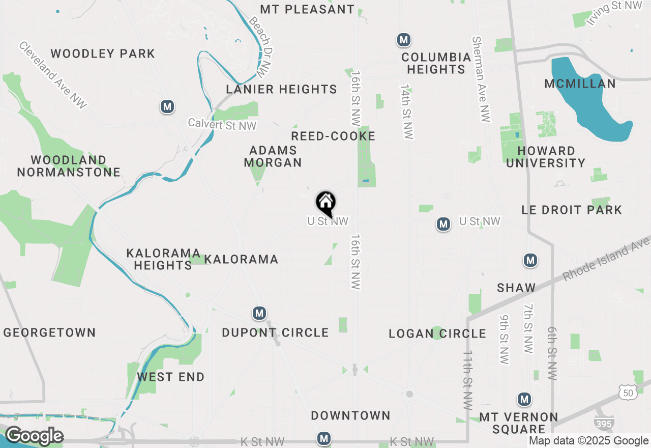 Map of 1706 U Street Nw #B2, Washington, DC 20009