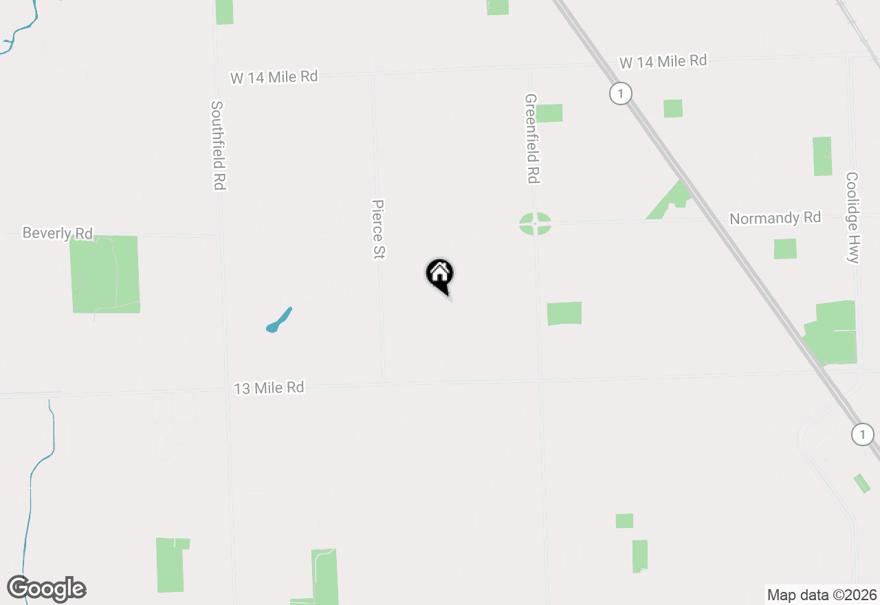 Map of 16051 Amherst Avenue, Beverly Hills, MI 48025