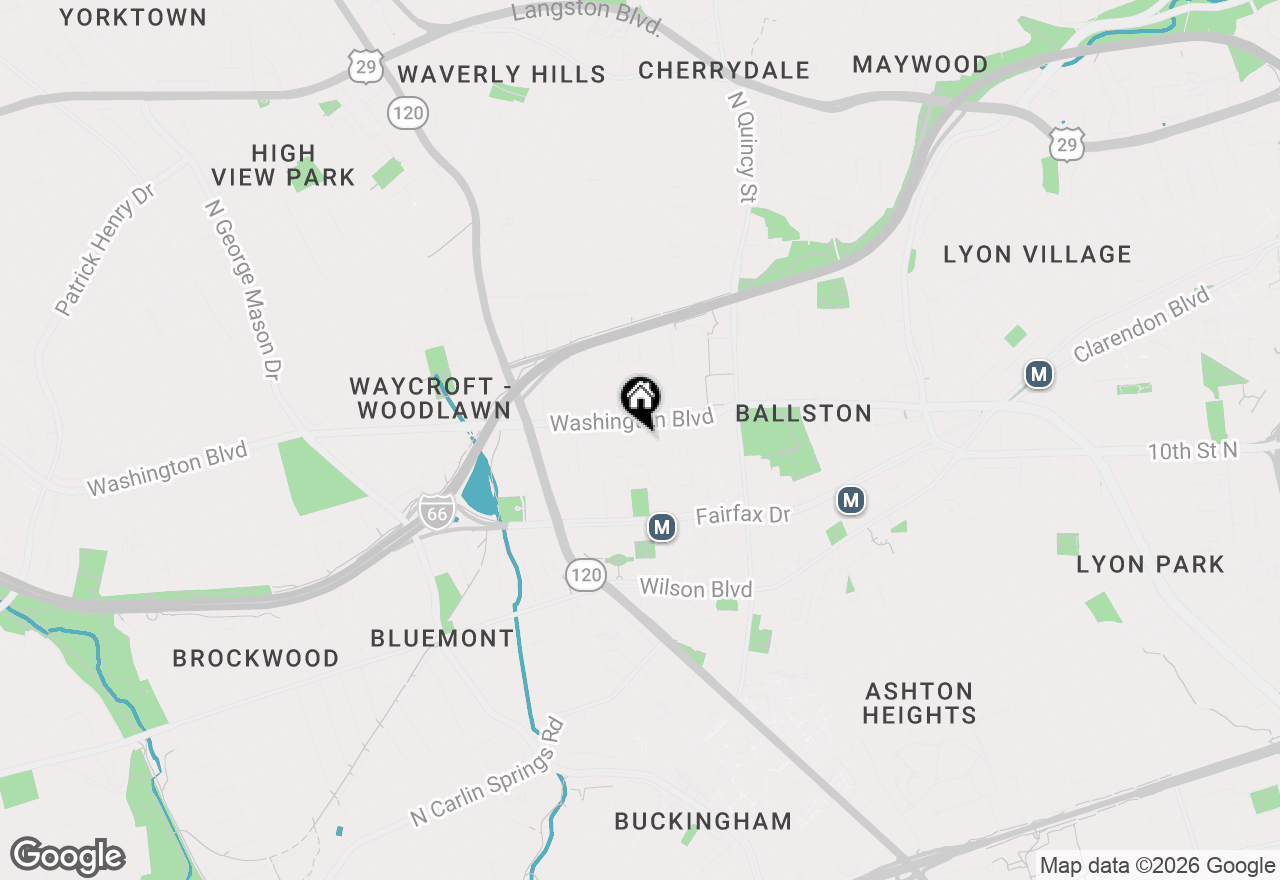 Map of 1126 N Stuart Street, Arlington, VA 22201