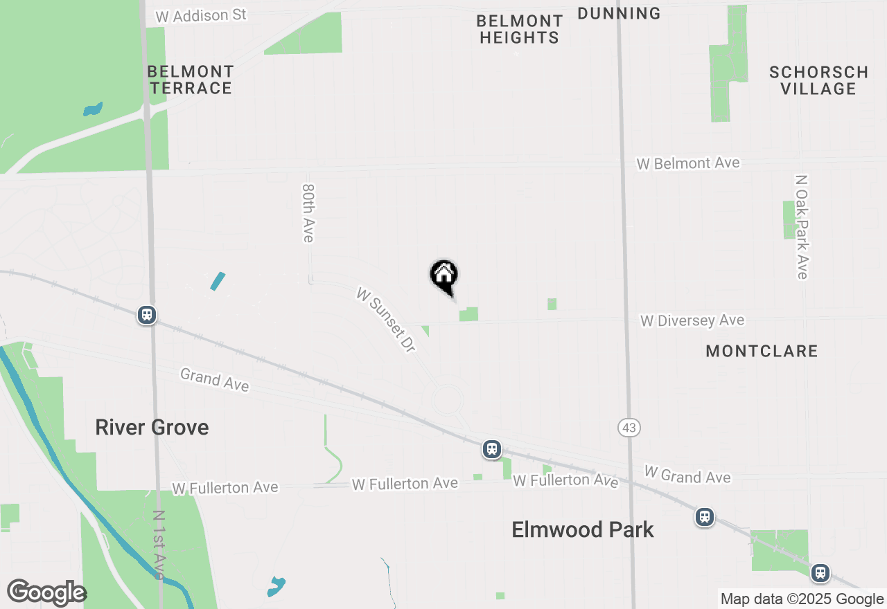 Map of 2822 N 76th Court, Elmwood Park, IL 60707