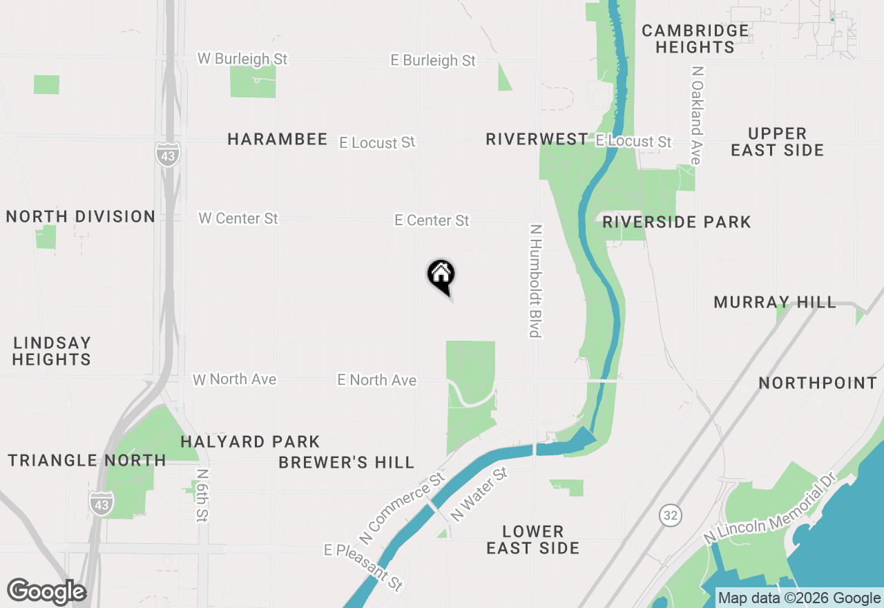 Map of 605 E Wright St #LOWER, Milwaukee, WI 53212