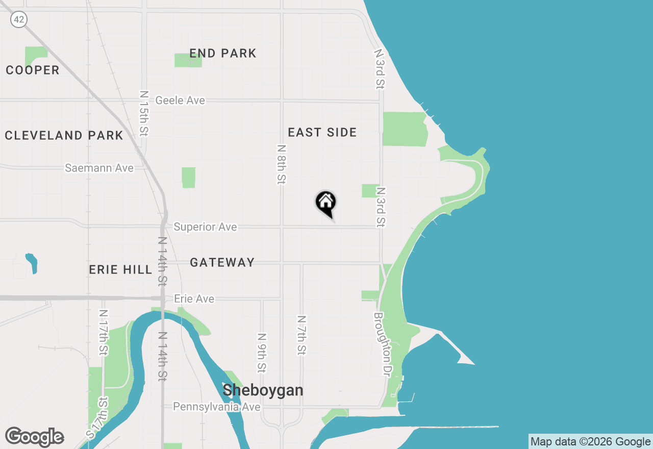 Map of 1503 N 6th St #1503A, Sheboygan, WI 53081
