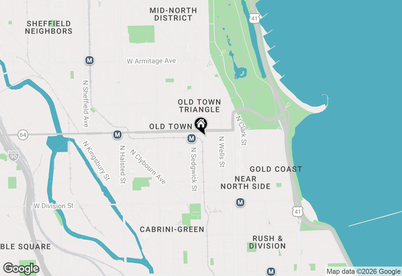 Map of 1537 N Orleans Avenue #5H, Chicago, IL 60610