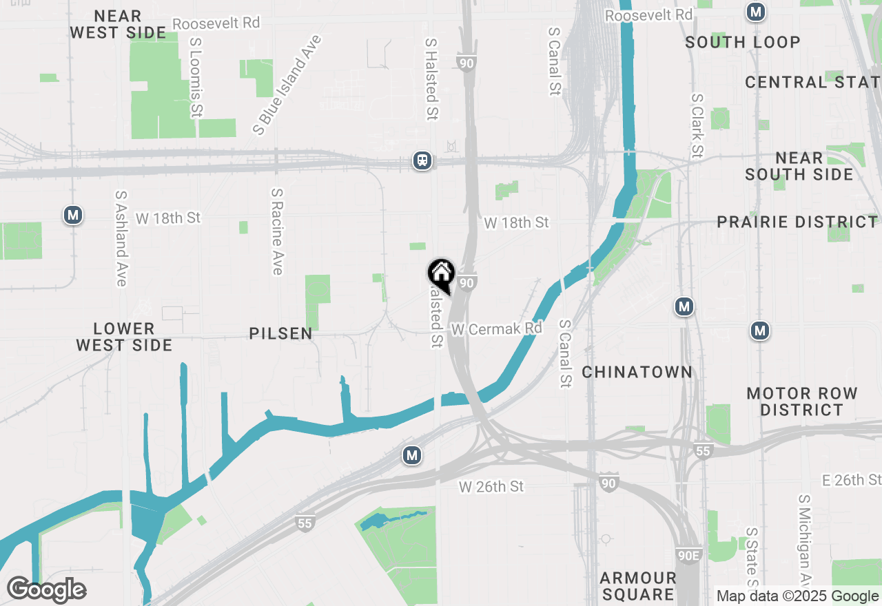 Map of 2109 S Halsted Street #1, Chicago, IL 60608