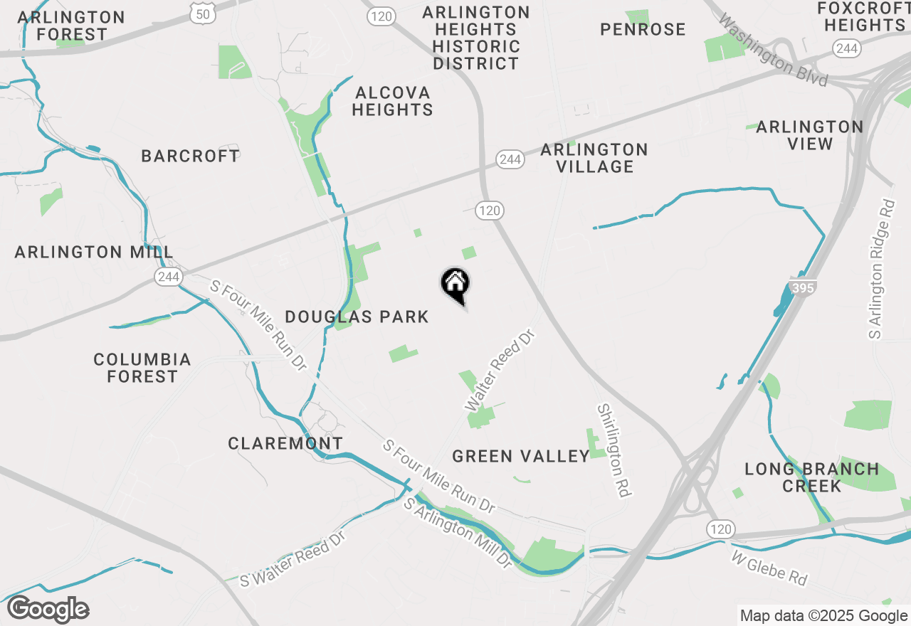 Map of 1615 S Oakland Street, Arlington, VA 22204