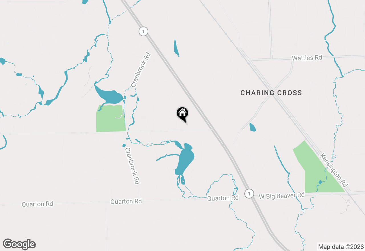 Map of 110 Lone Pine Road, Bloomfield Hills, MI 48304