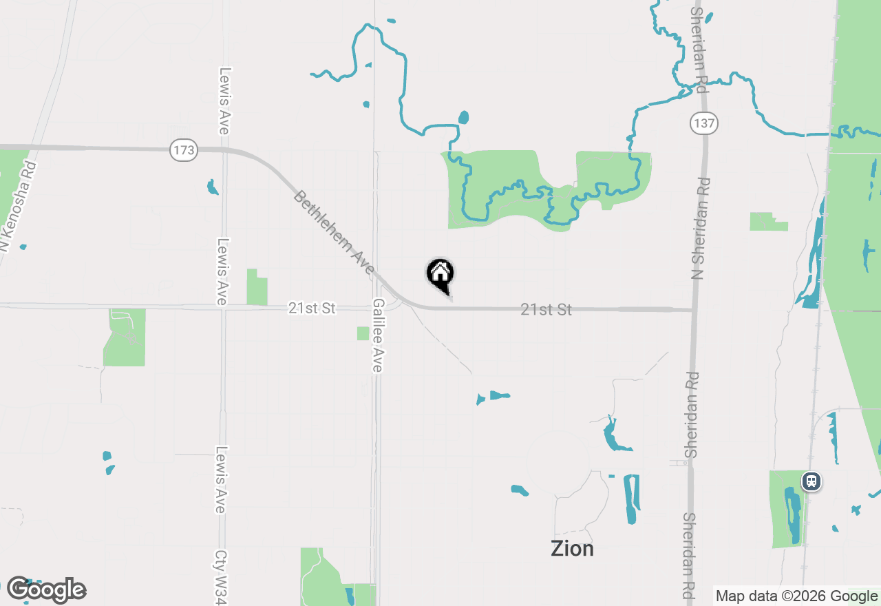 Map of 2042 Gideon Avenue, Zion, IL 60099