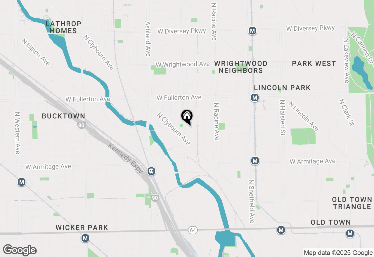 Map of 1350 W Webster Avenue #G, Chicago, IL 60614