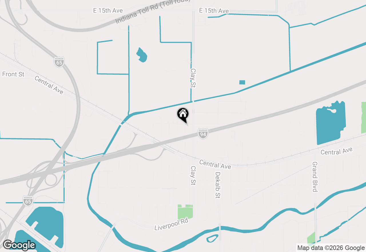 Map of 2416 Cass Street, Gary, IN 46405