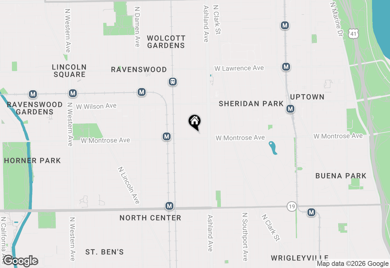 Map of 4410 N Paulina Street #2, Chicago, IL 60640