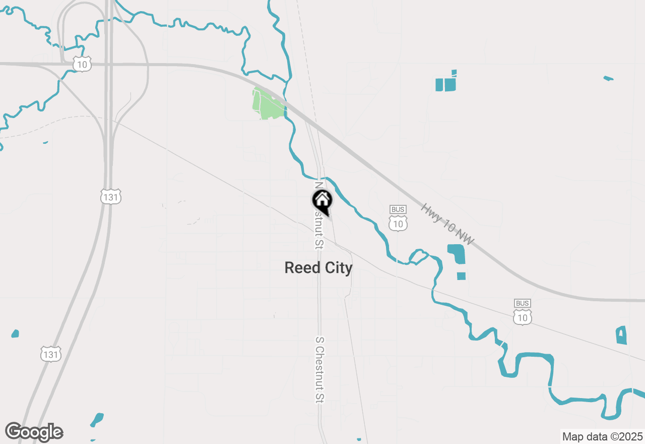 Map of 222 N Chestnut Street, Reed City, MI 49677