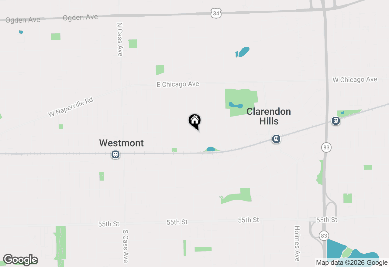 Map of 22 Arthur Avenue, Clarendon Hills, IL 60514