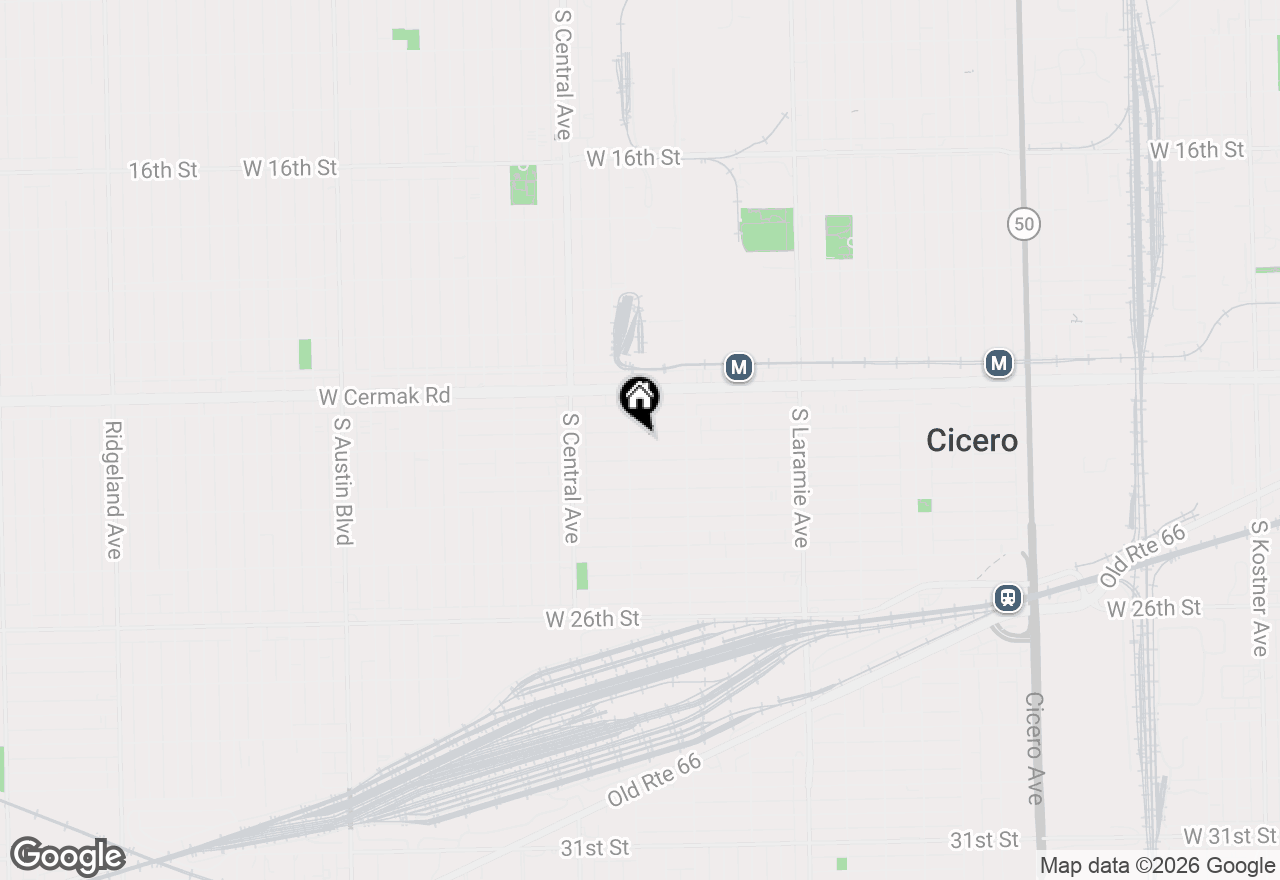 Map of 5432 W 23rd Street, Cicero, IL 60804