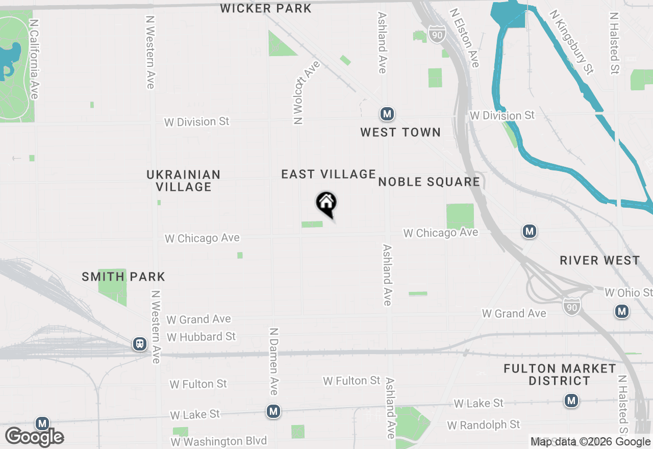 Map of 820 N Wood Street #3, Chicago, IL 60622