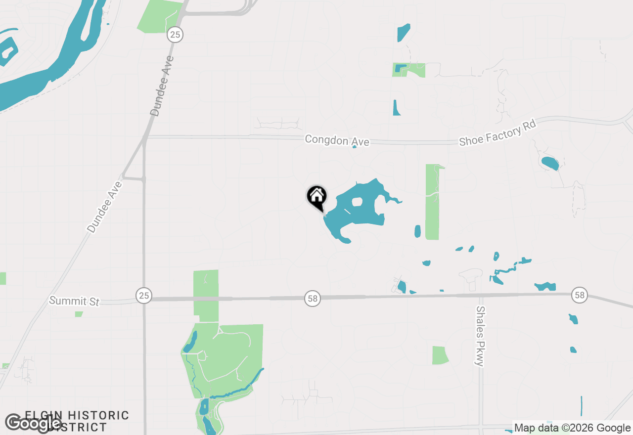 Map of 1055 Woodhill Court, Elgin, IL 60120