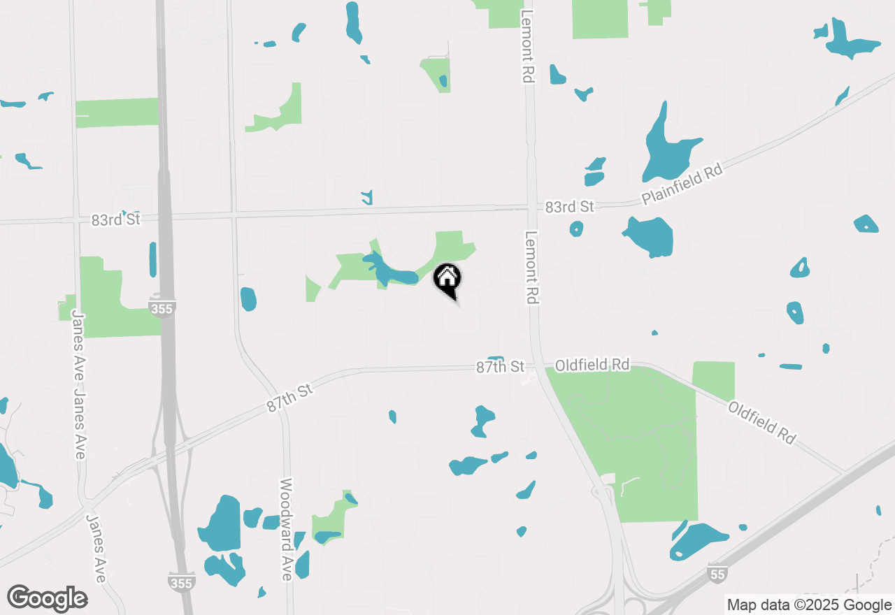 Map of 8547 Harvest Lane, Darien, IL 60561