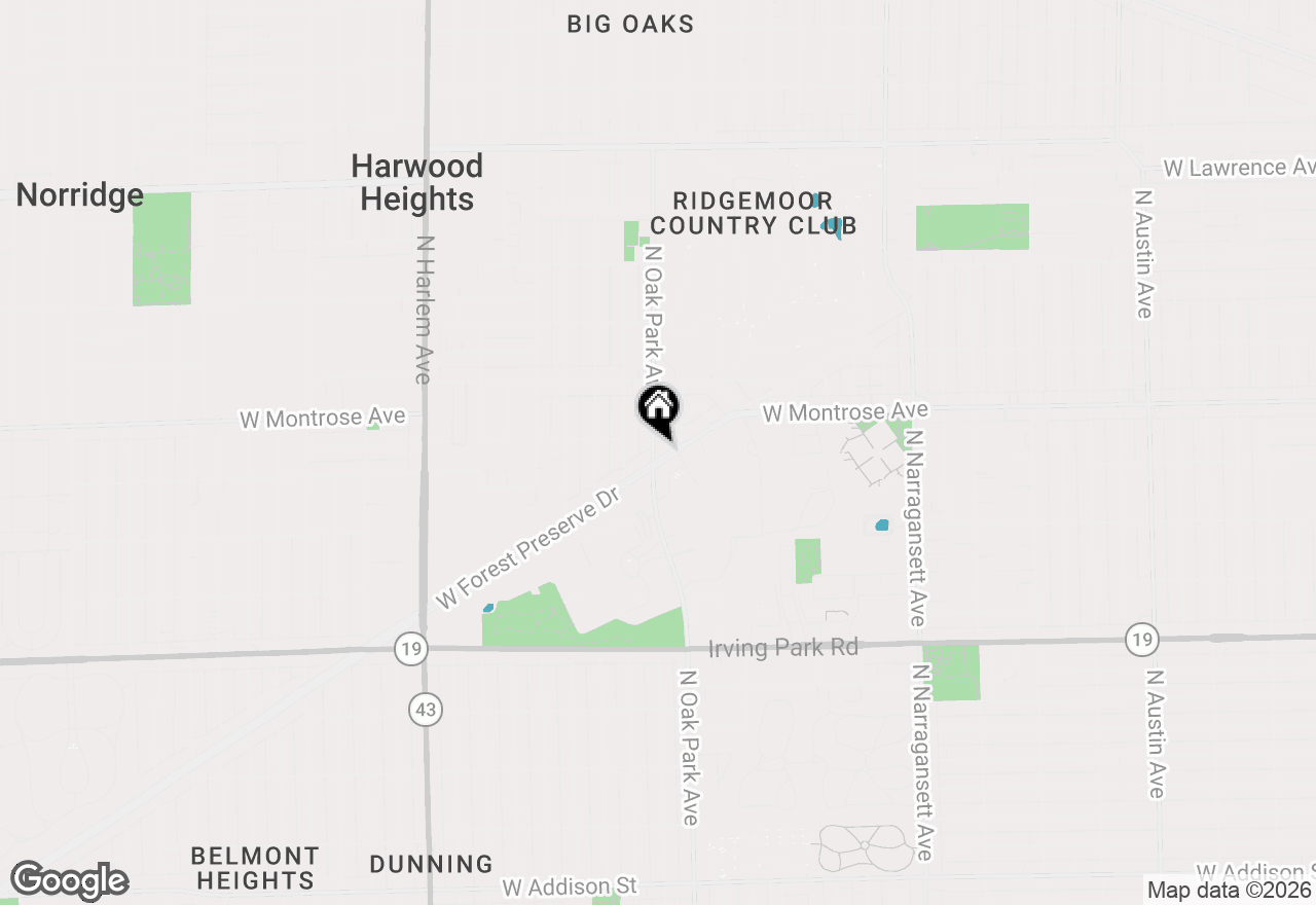 Map of 6780 W Forest Preserve Drive #2, Harwood Heights, IL 60706