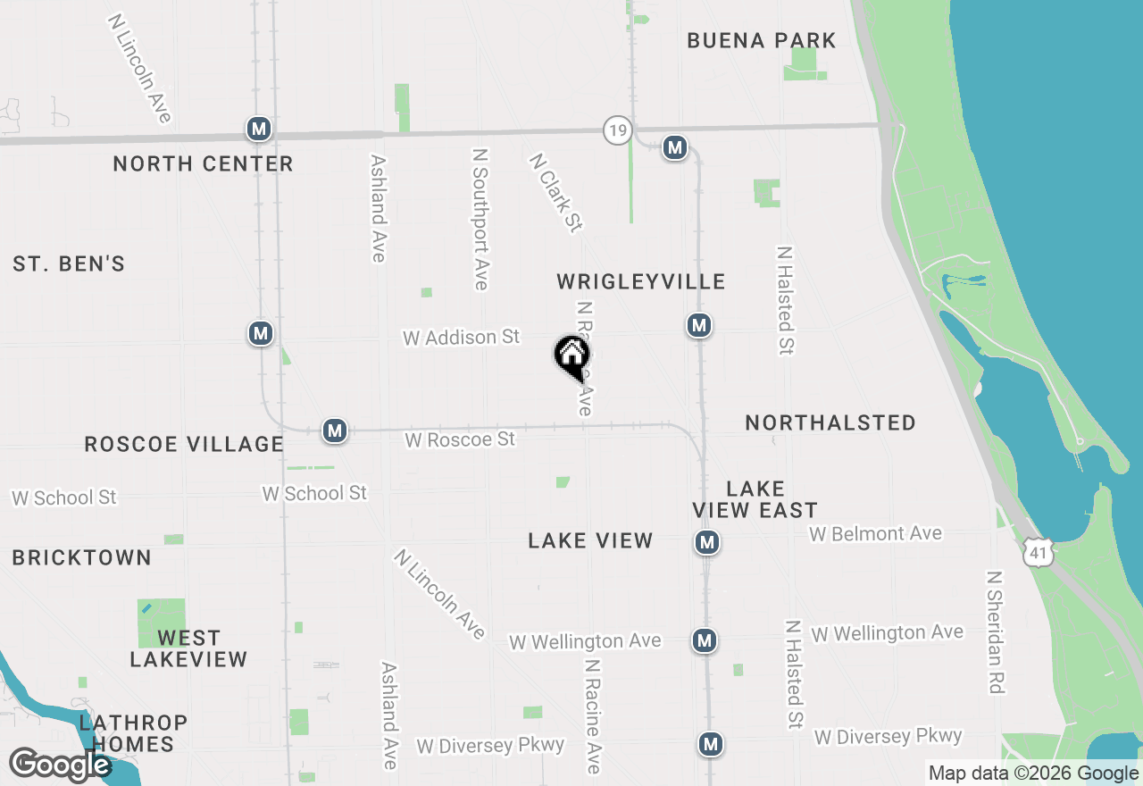 Map of 1217 W Cornelia Avenue, Chicago, IL 60618