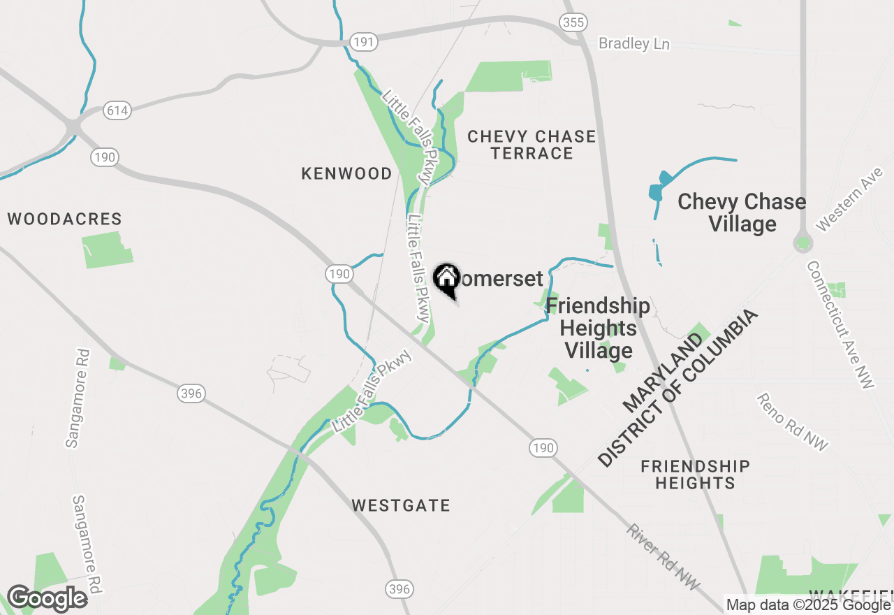 Map of 5402 Surrey Street, Chevy Chase, MD 20815