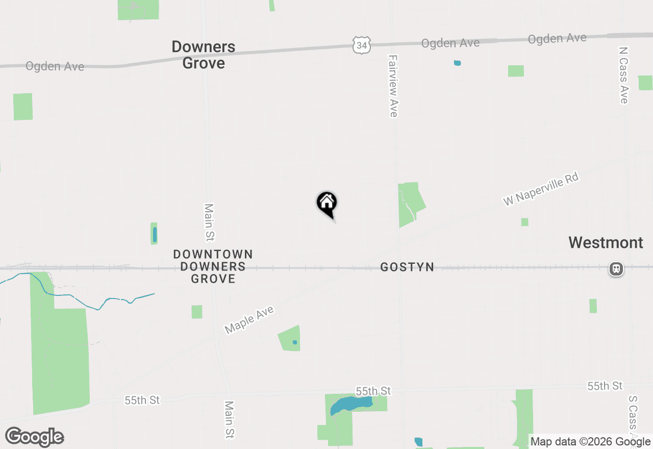 Map of 623 Franklin Street, Downers Grove, IL 60515