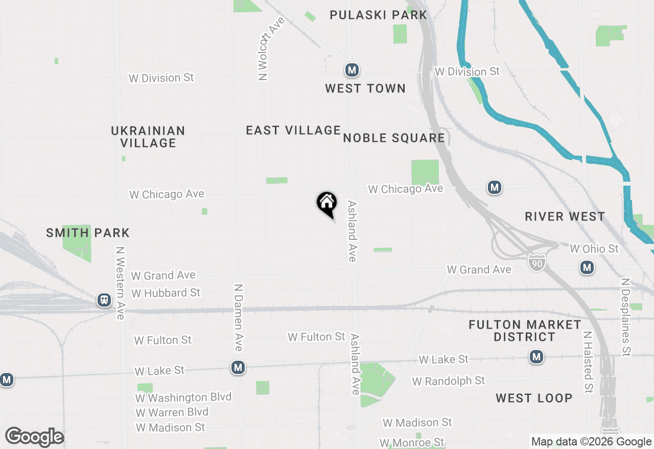Map of 1657 W Huron Street #2, Chicago, IL 60622