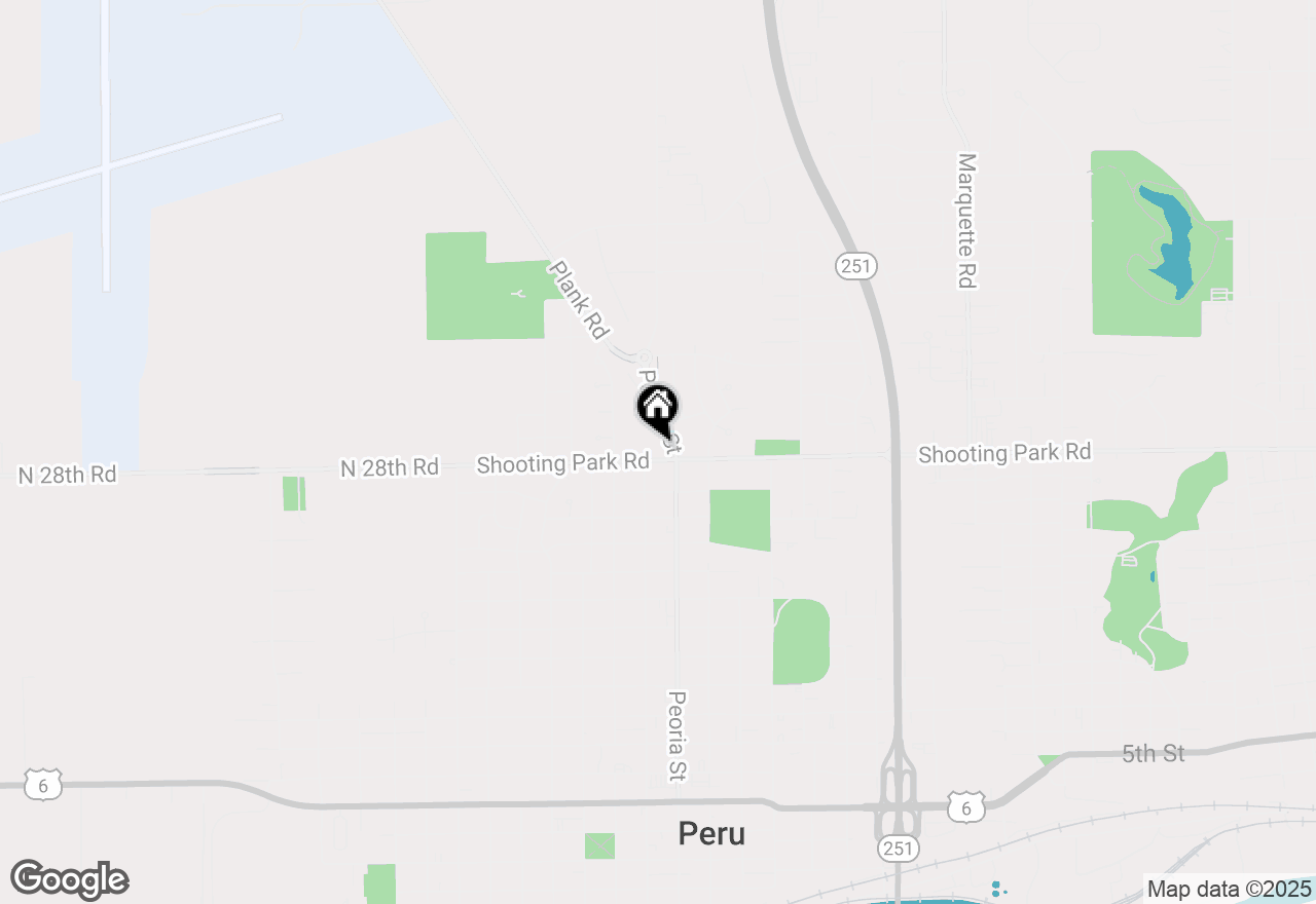 Map of 1815 Shooting Park Road, Peru, IL 61354