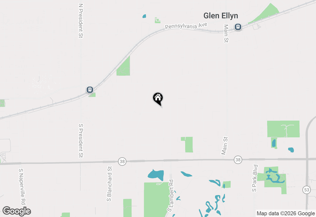 Map of 185 Ott Avenue, Glen Ellyn, IL 60137