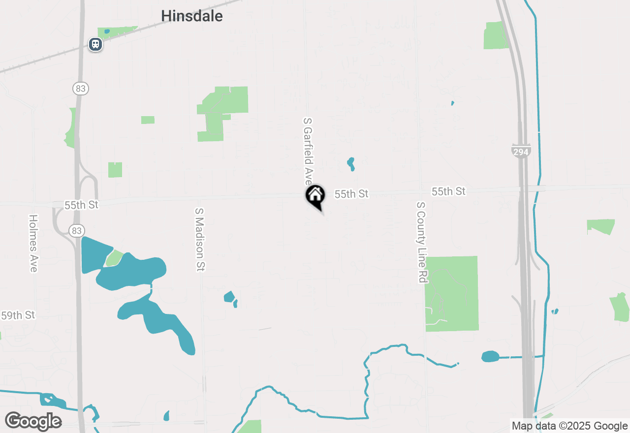 Map of 5523 S Garfield Street, Hinsdale, IL 60521