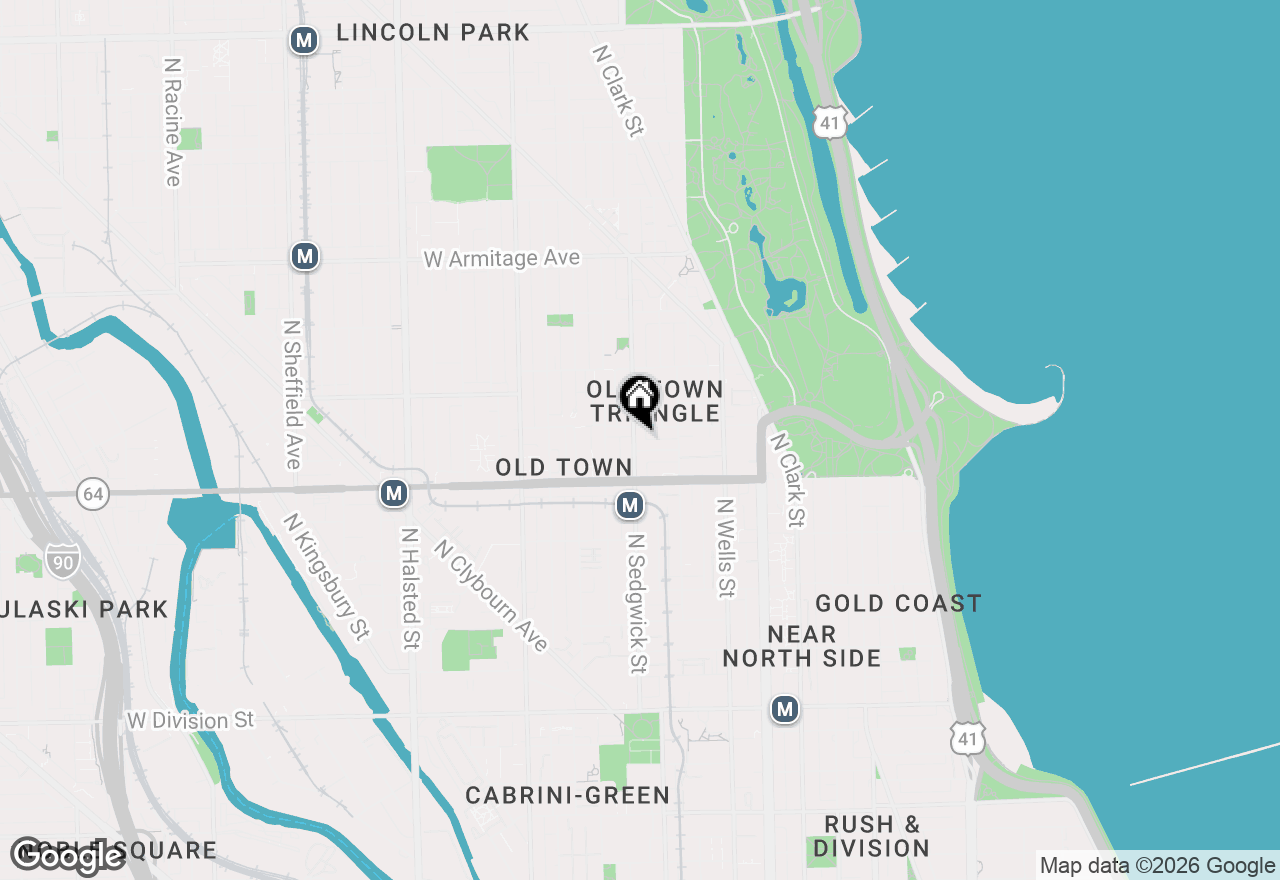 Map of 1647 N Sedgwick Street #2, Chicago, IL 60614