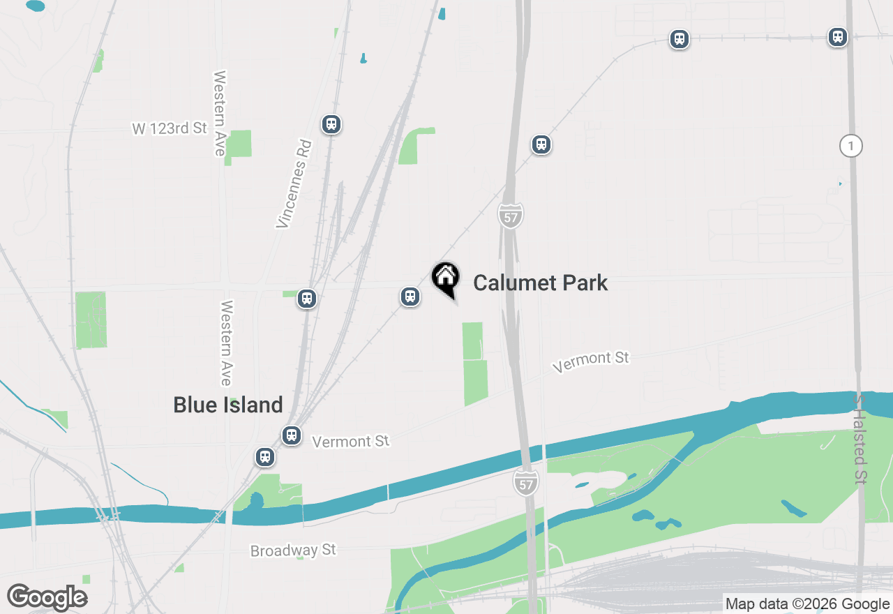 Map of 12737 Honore Street, Blue Island, IL 60406