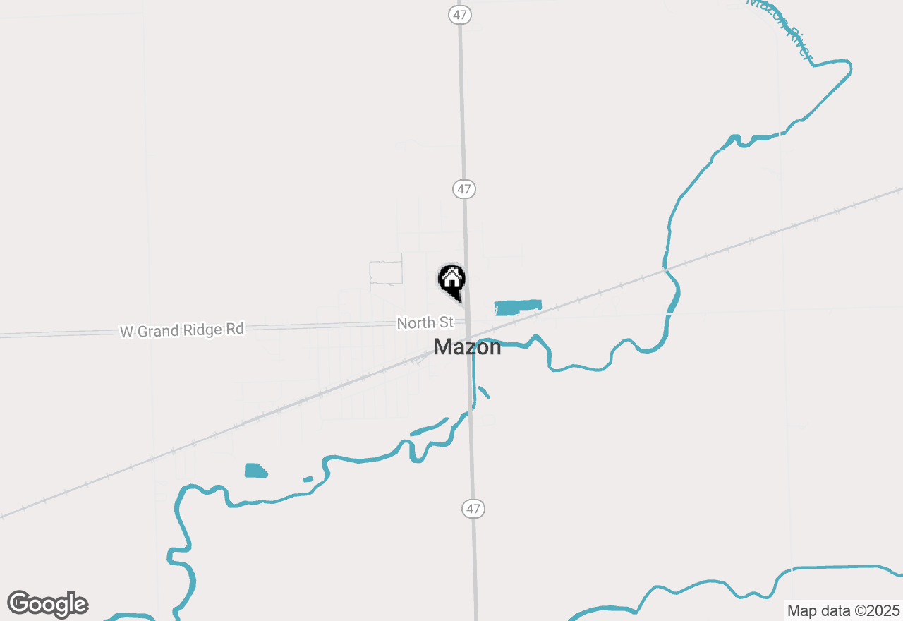 Map of 605 East Street, Mazon, IL 60444