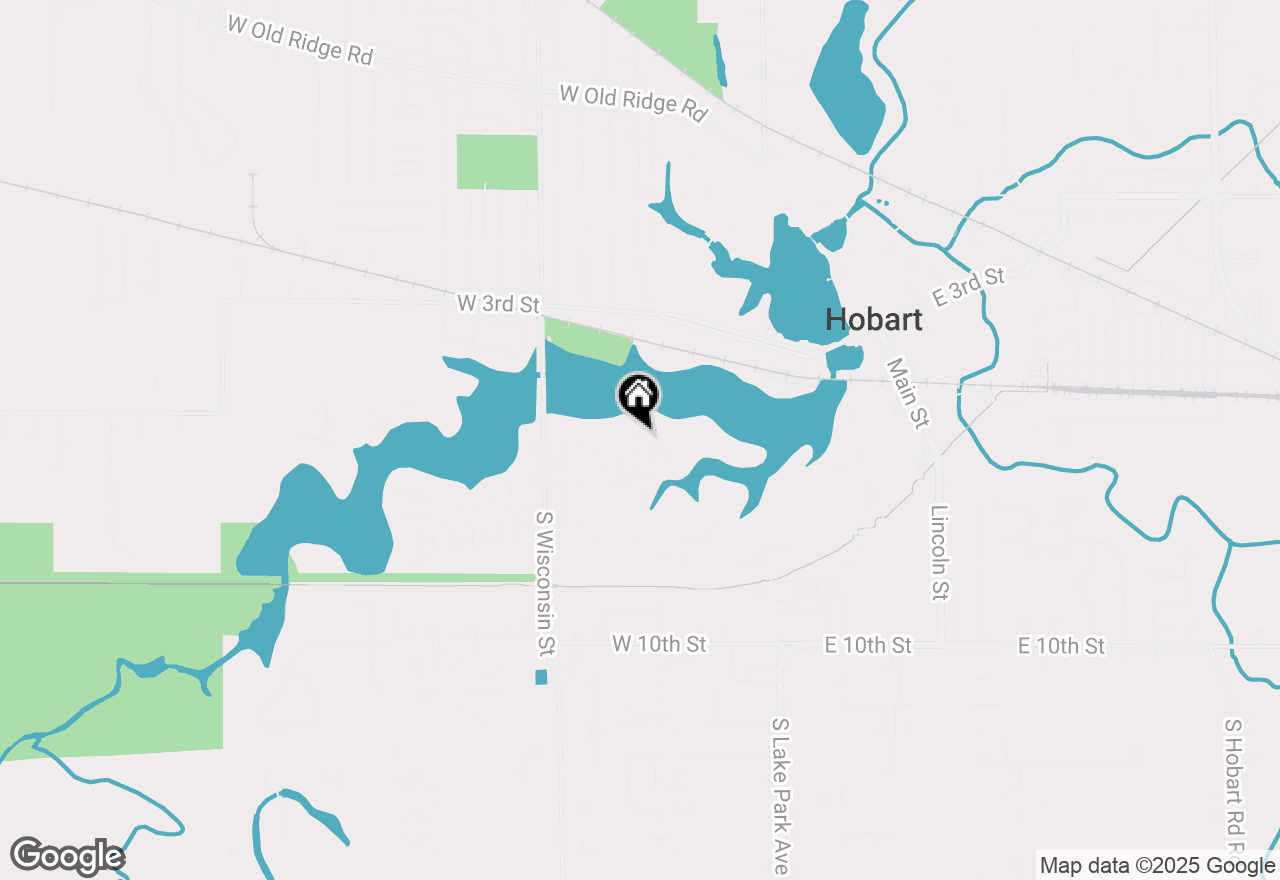 Map of 411 N Lake Shore Drive, Hobart, IN 46342