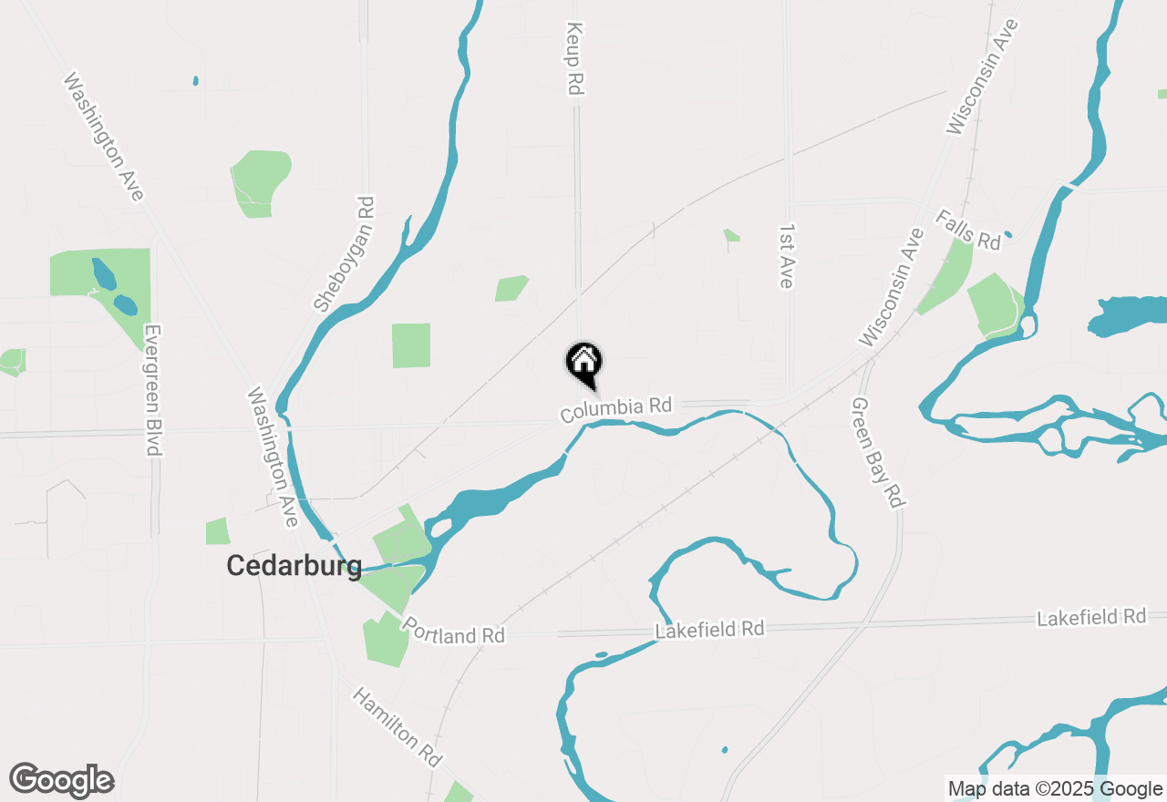 Map of 708 Keup Rd, Cedarburg, WI 53012