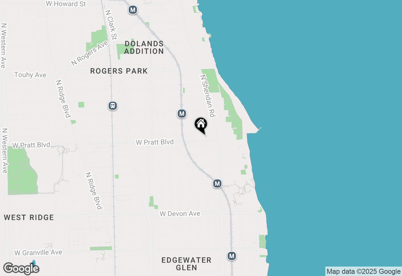 Map of 6809 N Lakewood Avenue #2N, Chicago, IL 60626