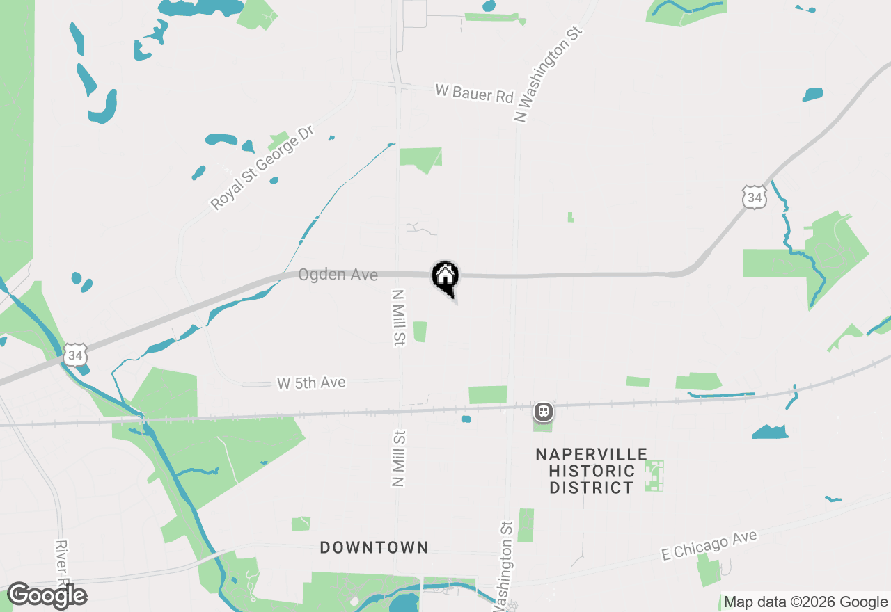 Map of 817 N Eagle Street, Naperville, IL 60563