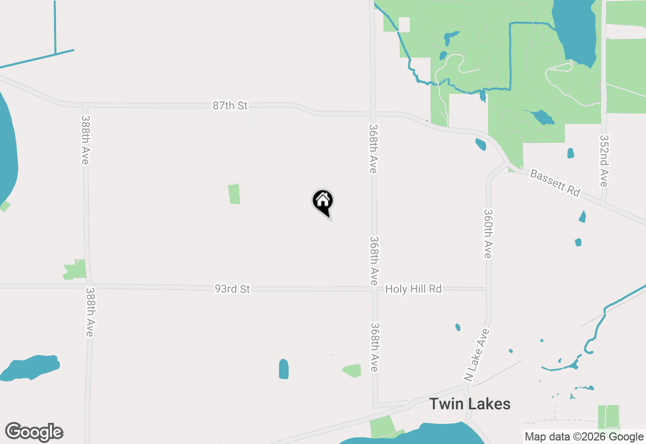 Map of 9100 371st Ave, Twin Lakes, WI 53181