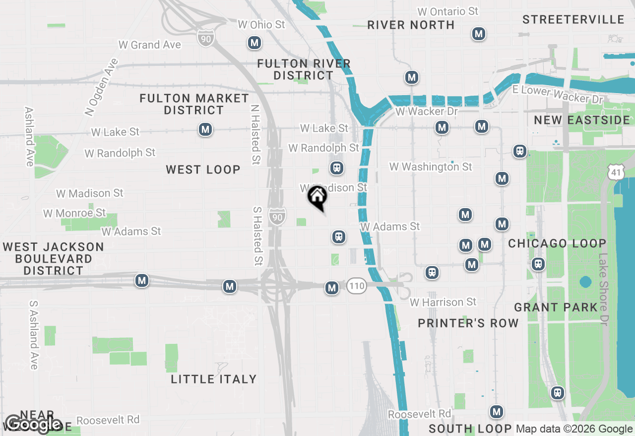 Map of 125 S Jefferson Street #1305, Chicago, IL 60661