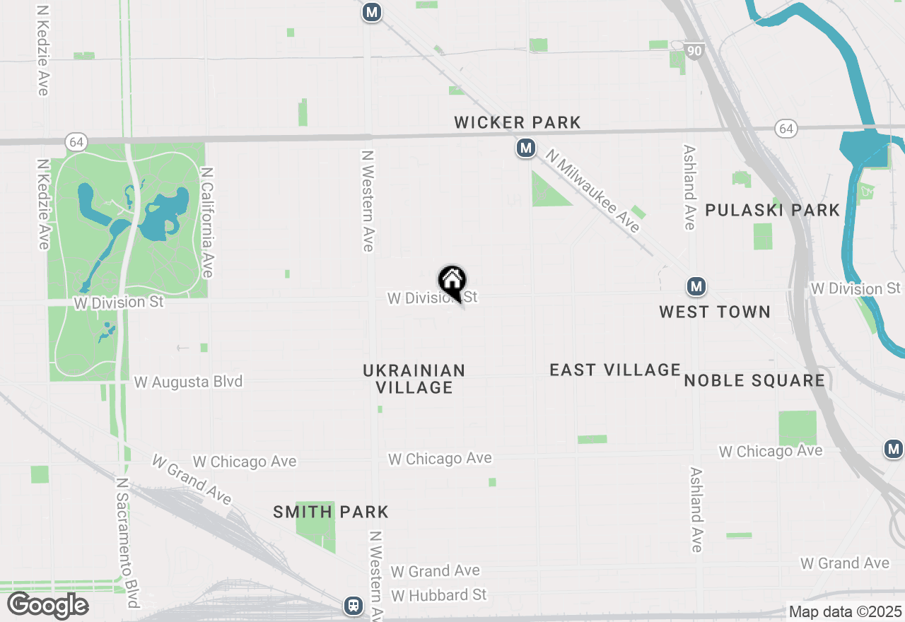 Map of 1141 N Leavitt Street #2, Chicago, IL 60622