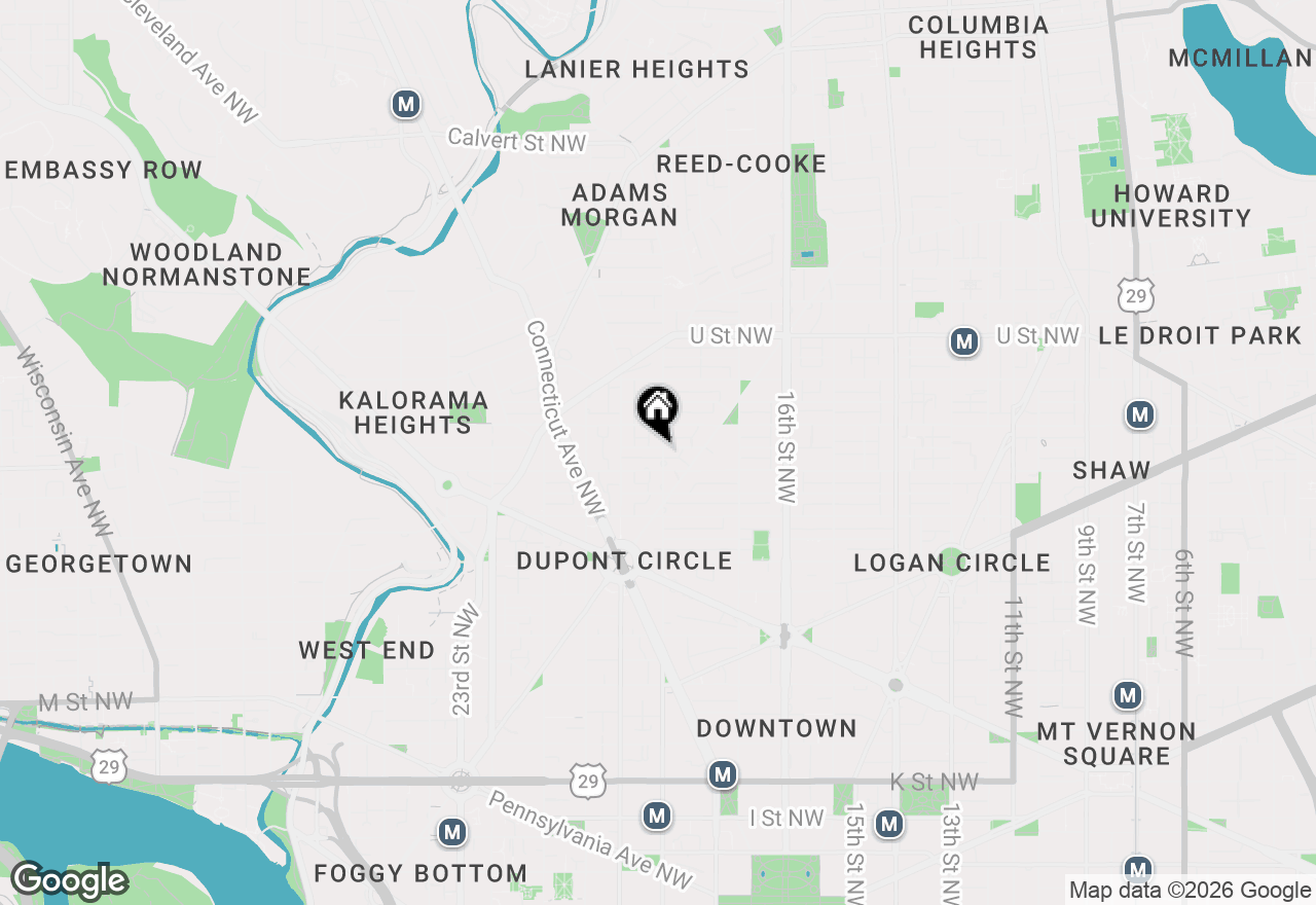 Map of 1724 18th Street Nw #UNIT 1, Washington, DC 20009