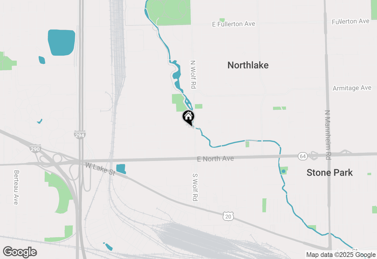 Map of 115 N Lavergne Avenue, Northlake, IL 60164