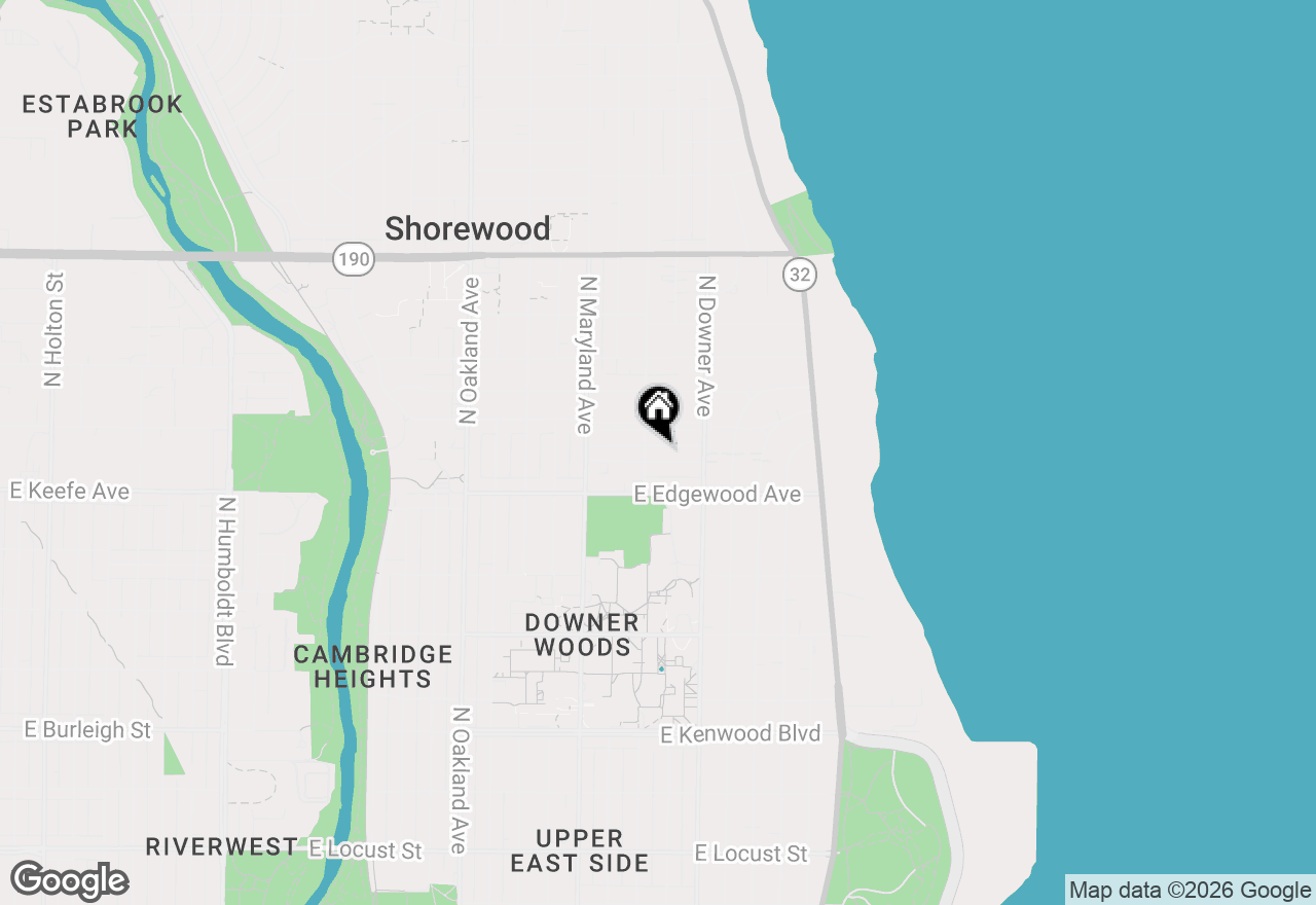 Map of 2410 E Stratford Ct, Shorewood, WI 53211
