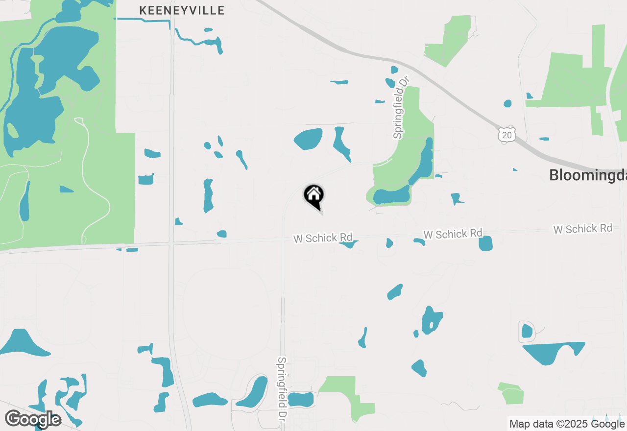 Map of 336 Woodside Drive, Bloomingdale, IL 60108