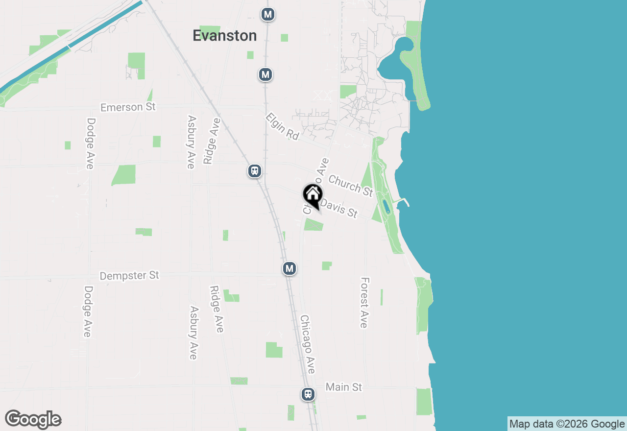 Map of 525 Grove Street #2D, Evanston, IL 60201