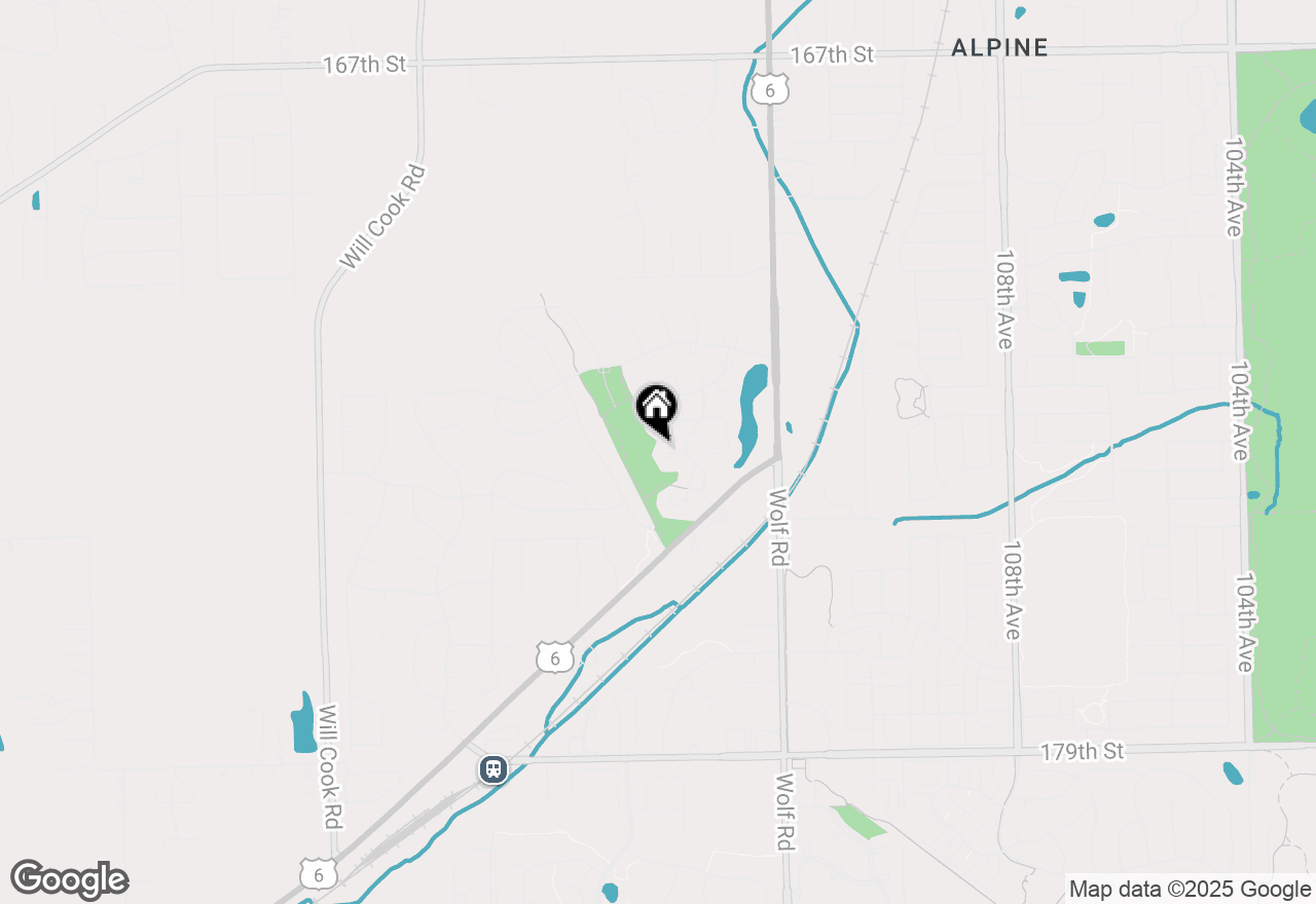 Map of 17394 Brook Crossing Lane, Orland Park, IL 60467