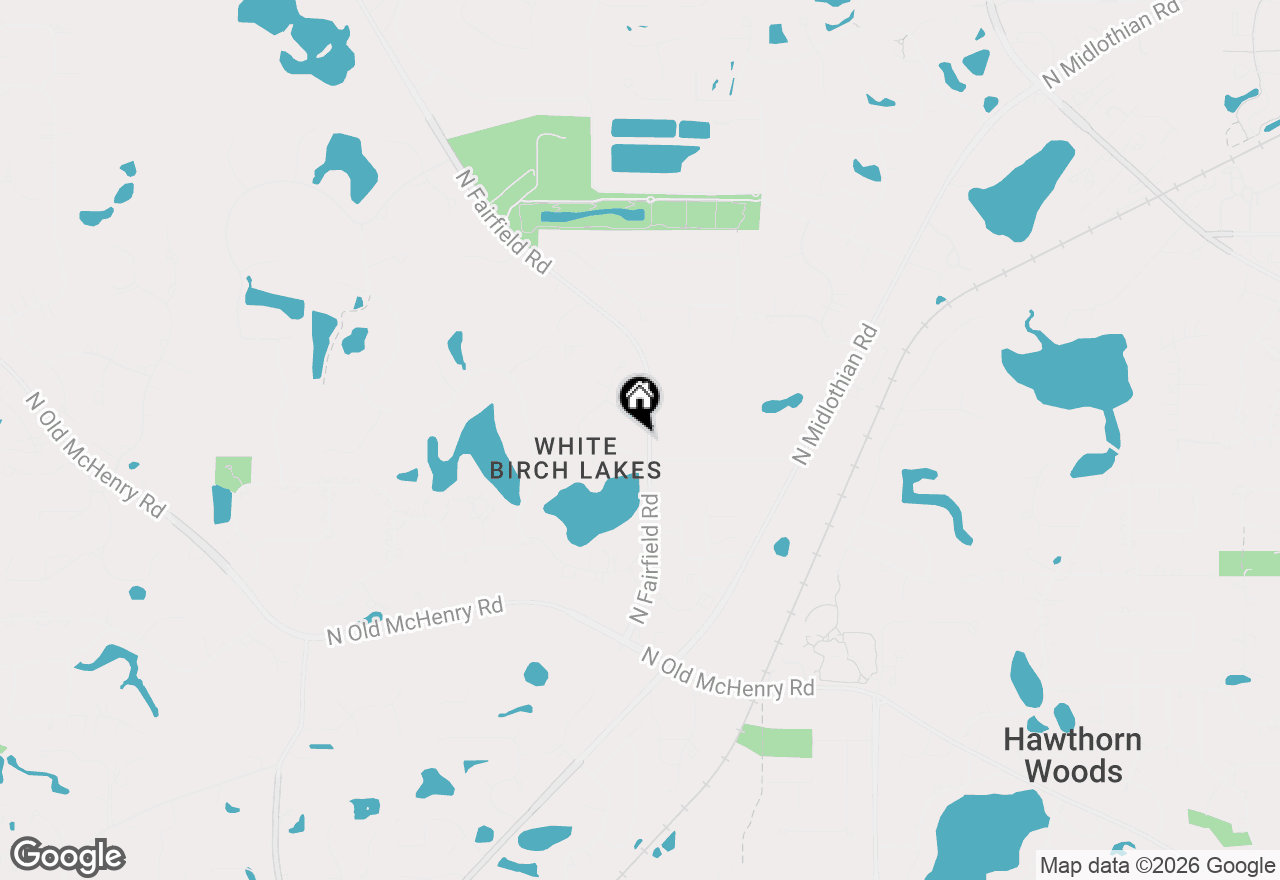 Map of 1 Birch Lakes Drive, Hawthorn Woods, IL 60047