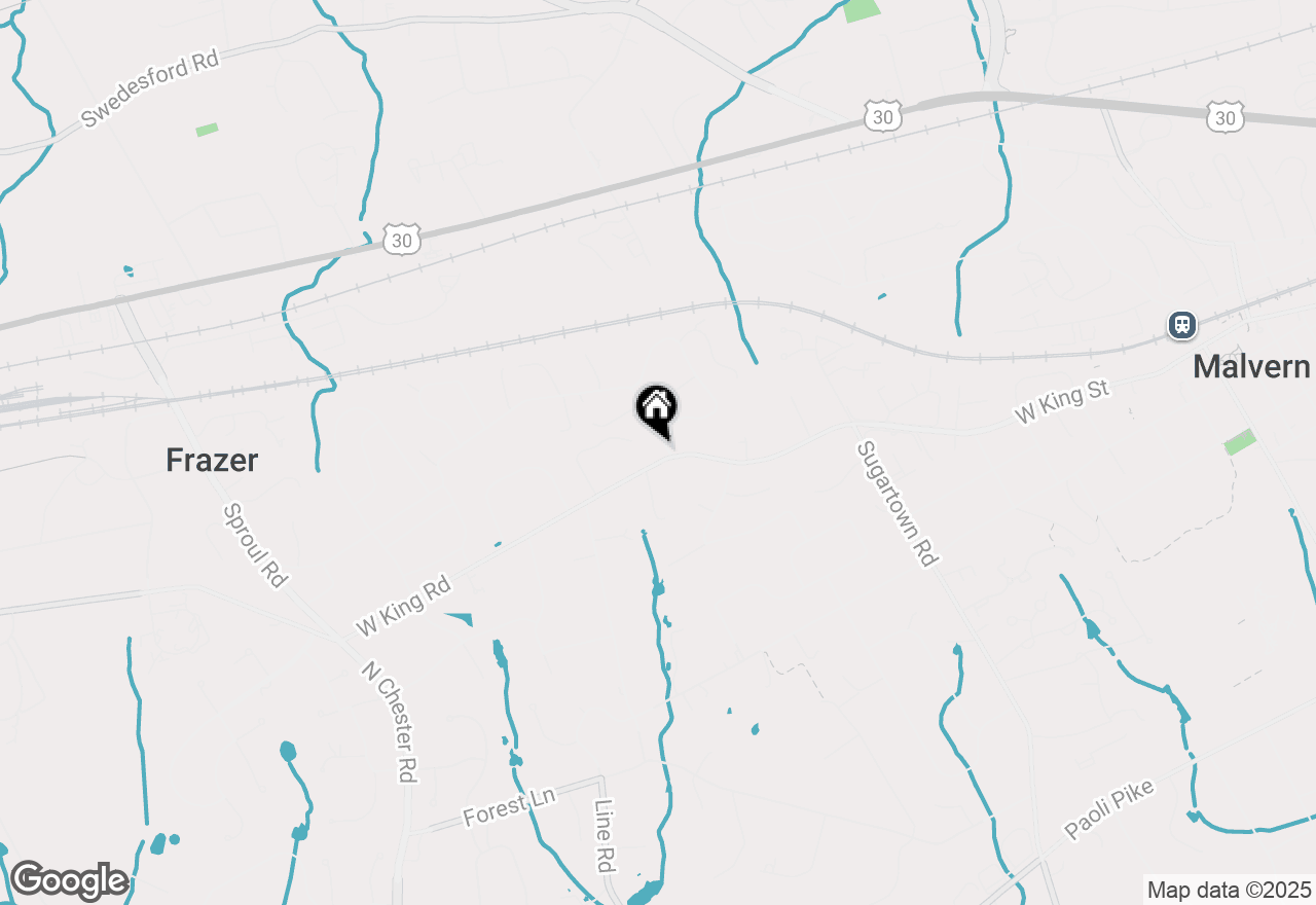 Map of 881 W King Road, Malvern, PA 19355