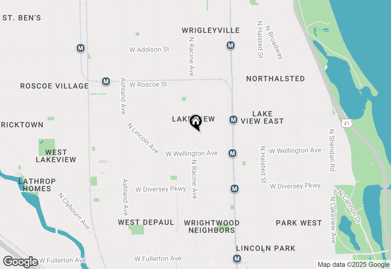 Map of 3103 N Racine Avenue #1, Chicago, IL 60657