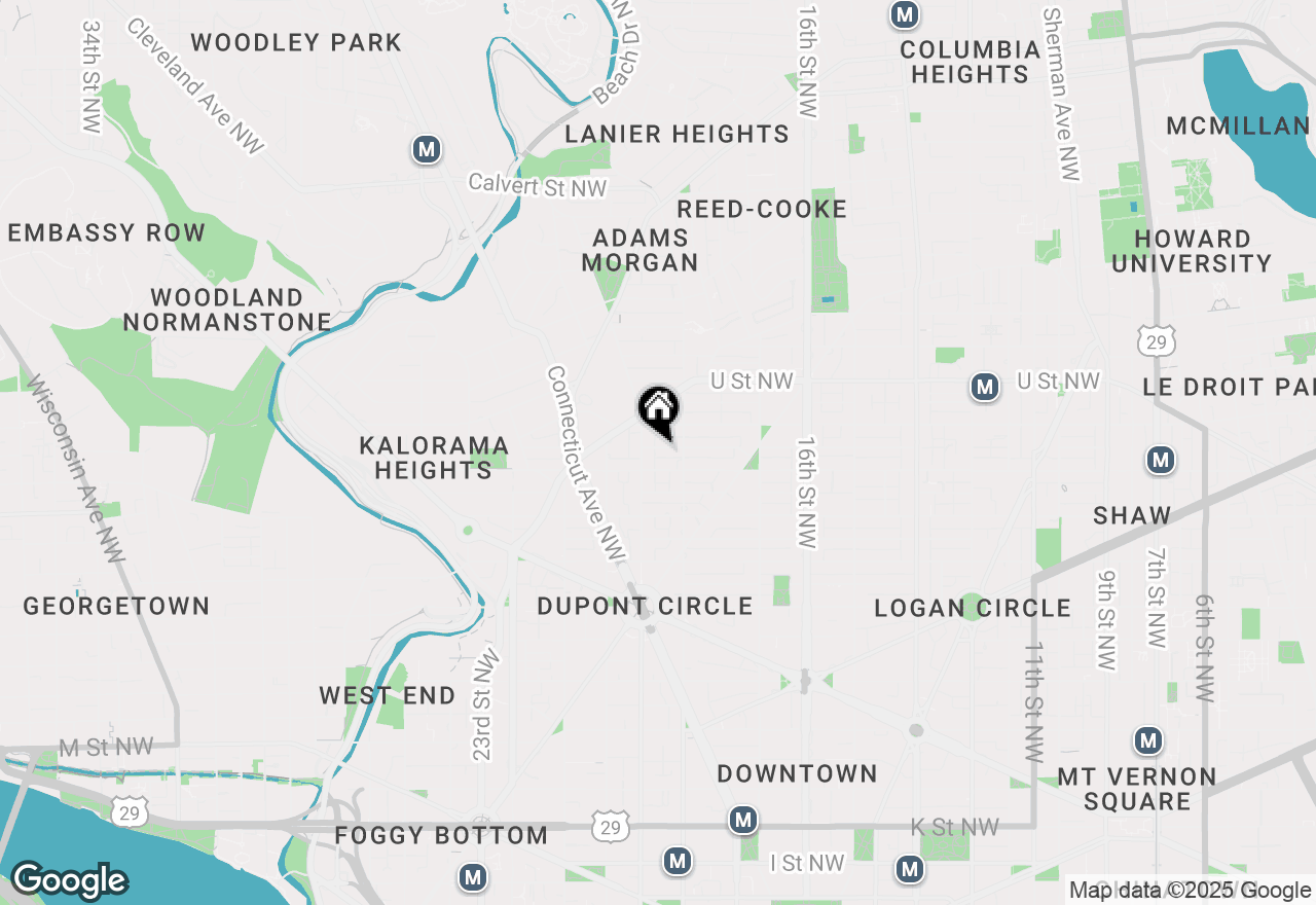 Map of 1832 Swann Street Nw #D, Washington, DC 20009
